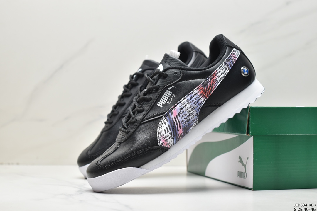 BMW MMS ROMA Via leather low top sports shoes 307238-02