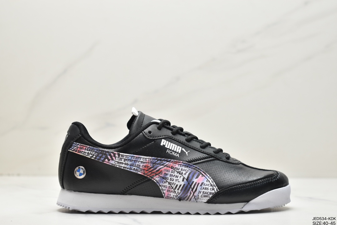 BMW MMS ROMA Via leather low top sports shoes 307238-02