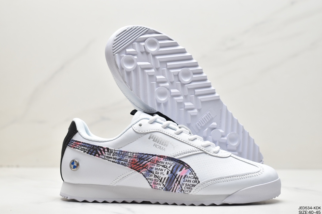 BMW MMS ROMA Via leather low top sports shoes 307238-02