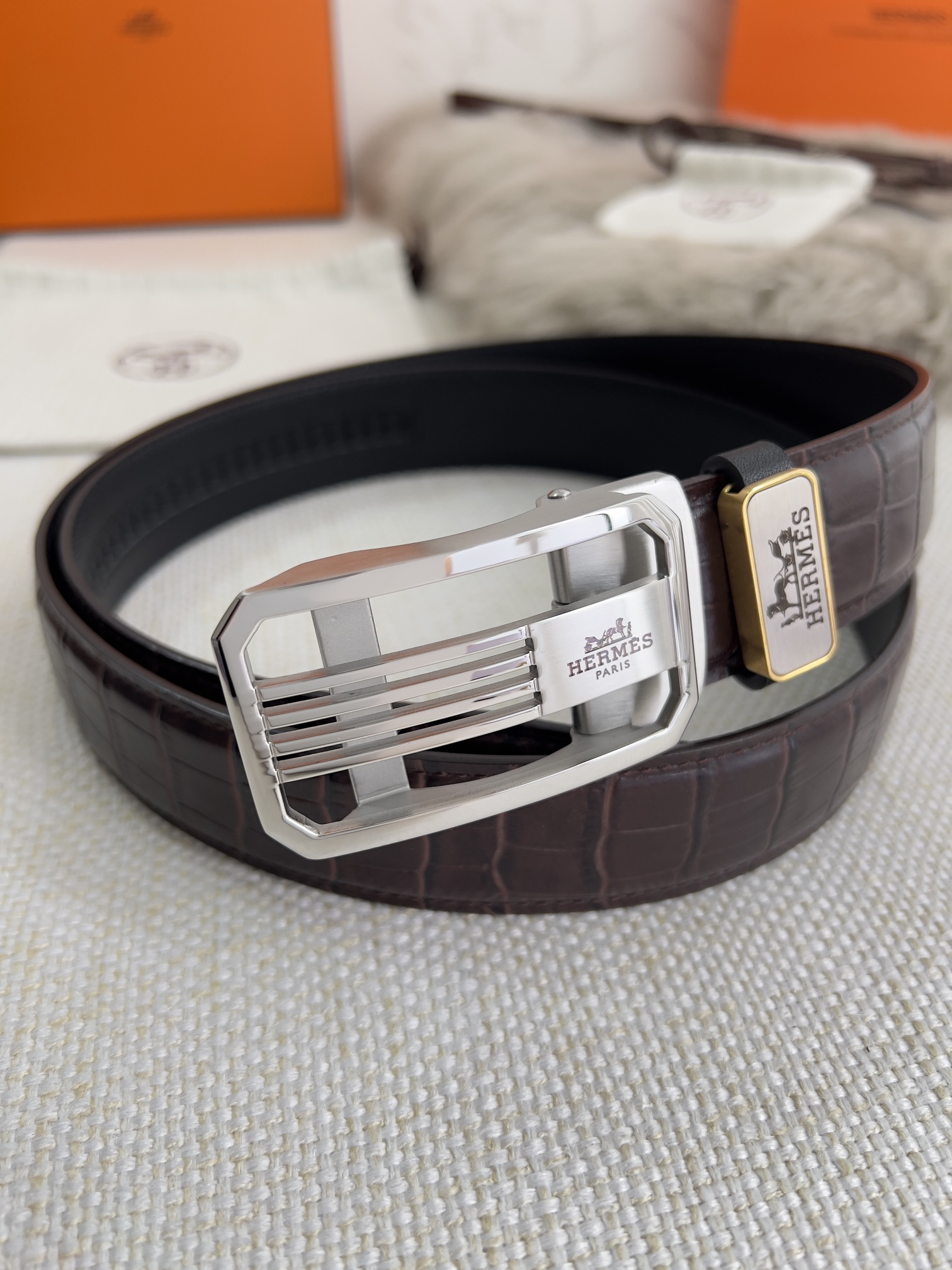爱马仕 Hermès 高定典藏奢华工坊高定皮带配饰 #7D058639 5