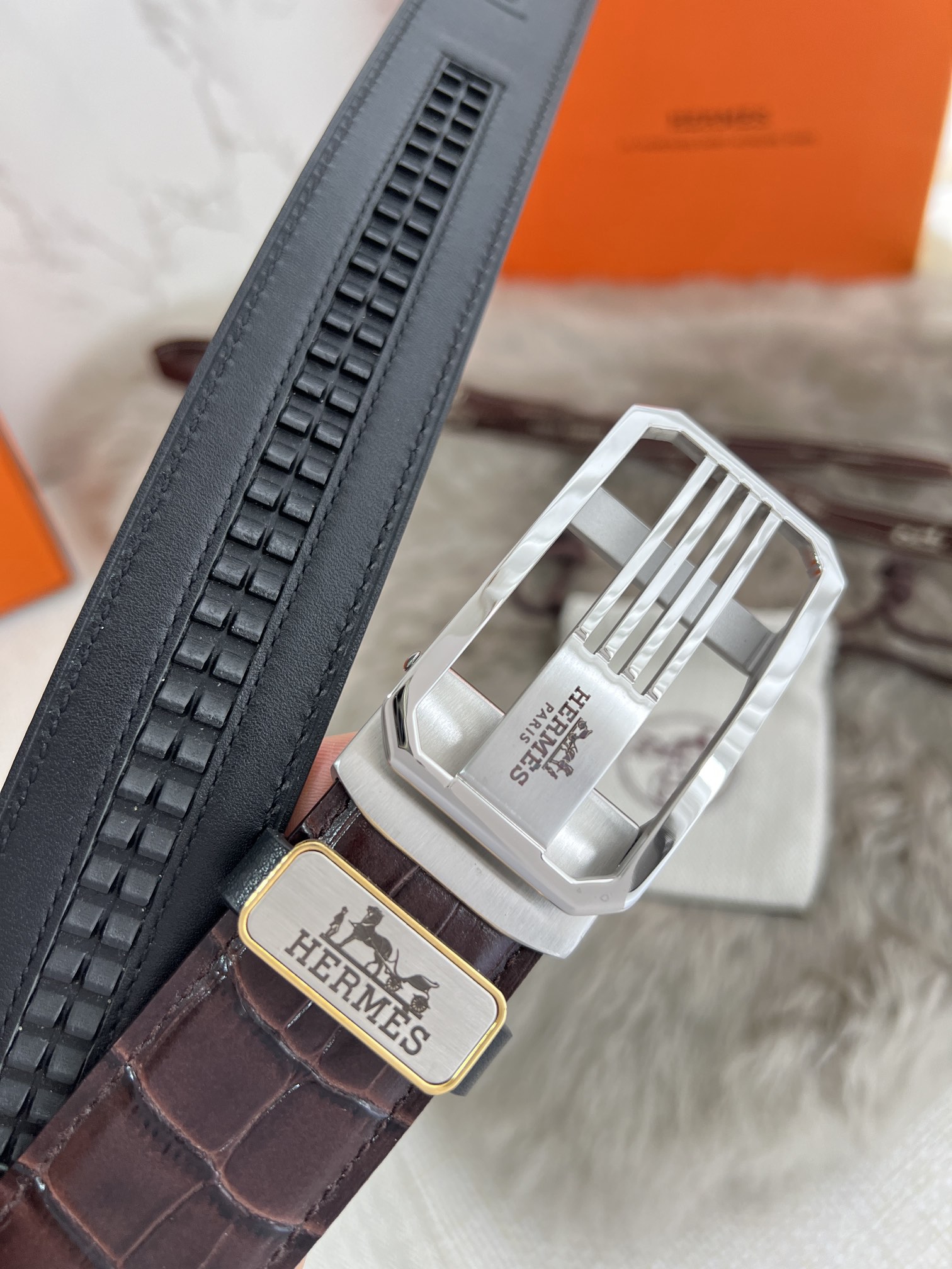 爱马仕 Hermès 高定典藏奢华工坊高定皮带配饰 #7D058639 7