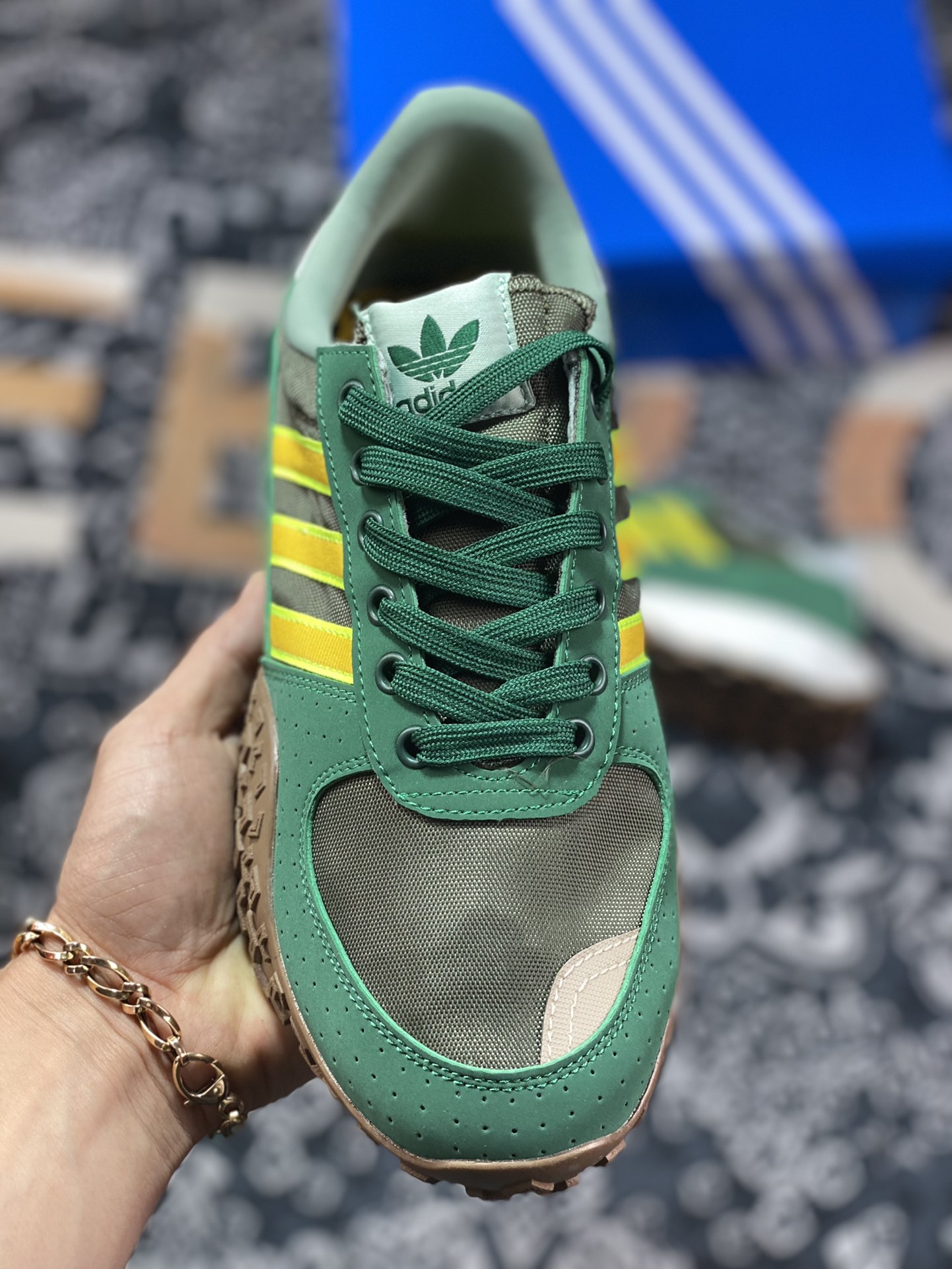 Adidas Retropy Boost E5 WRP E5 Second Generation Series Retro Racing ”Dark Green Yellow” HP2192