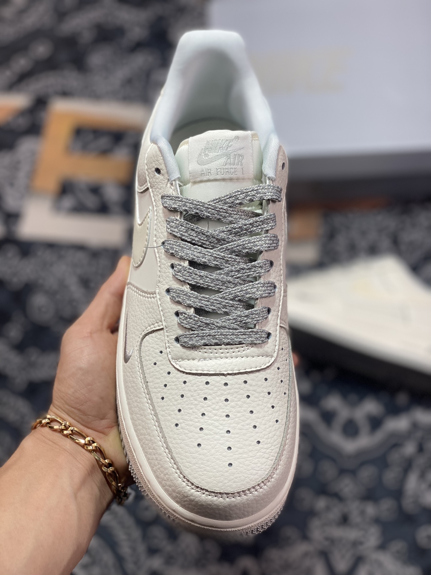 Nike Air Force 1 '07 Low QS”Sail White/Grey Mini Swoosh”空军一号DD9915-611