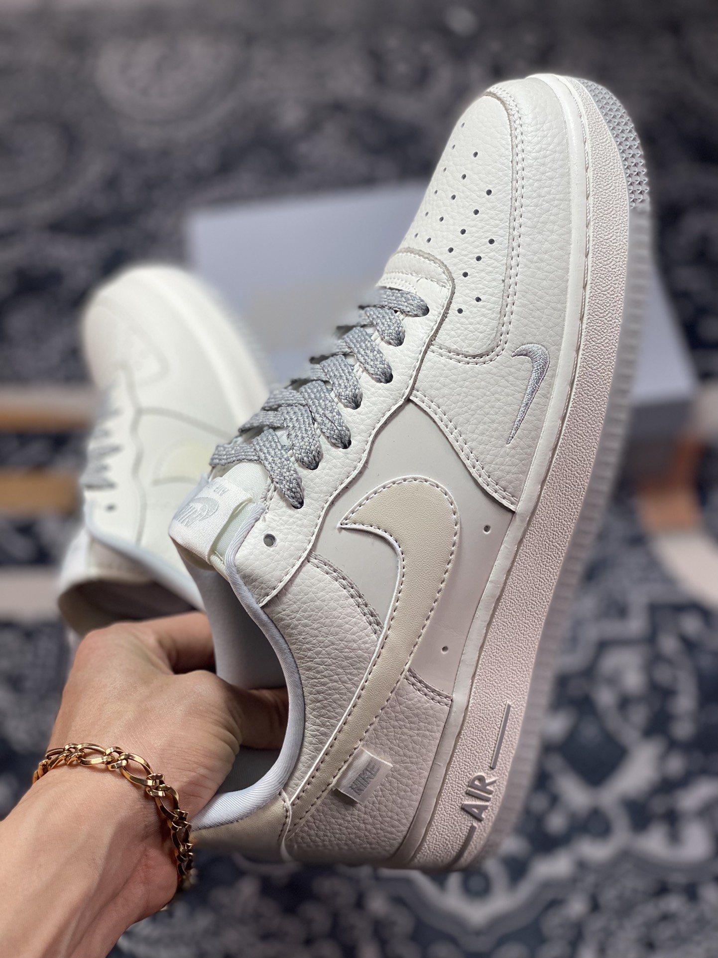 Nike Air Force 1 '07 Low QS”Sail White/Grey Mini Swoosh”空军一号DD9915-611