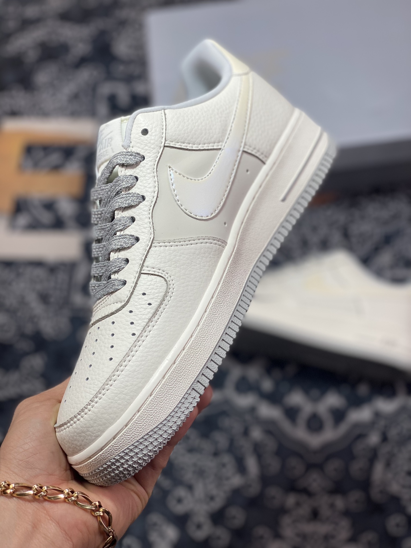 Nike Air Force 1 '07 Low QS”Sail White/Grey Mini Swoosh”空军一号DD9915-611