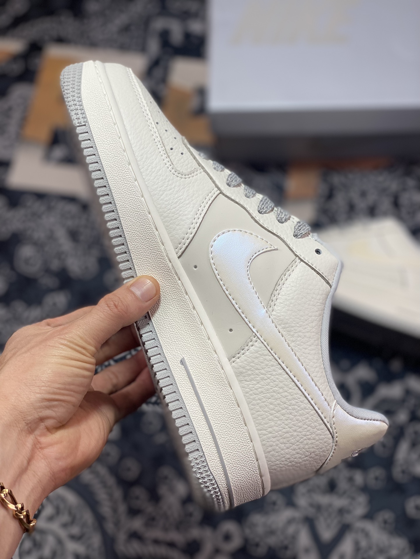 Nike Air Force 1 '07 Low QS”Sail White/Grey Mini Swoosh”空军一号DD9915-611