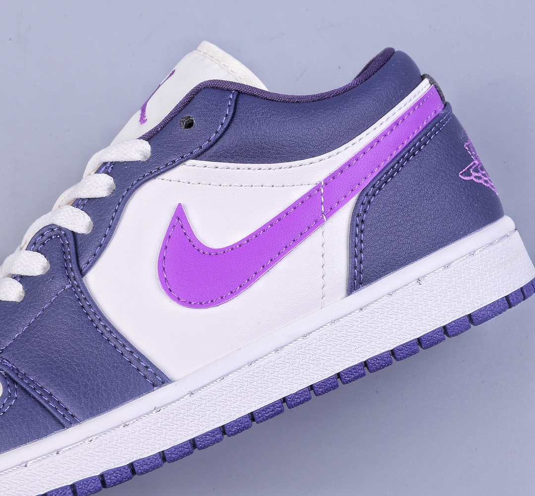 200 Air Jordan 1 Low AJ1 乔1白紫色 文化低帮休闲板鞋  DC0774-502
