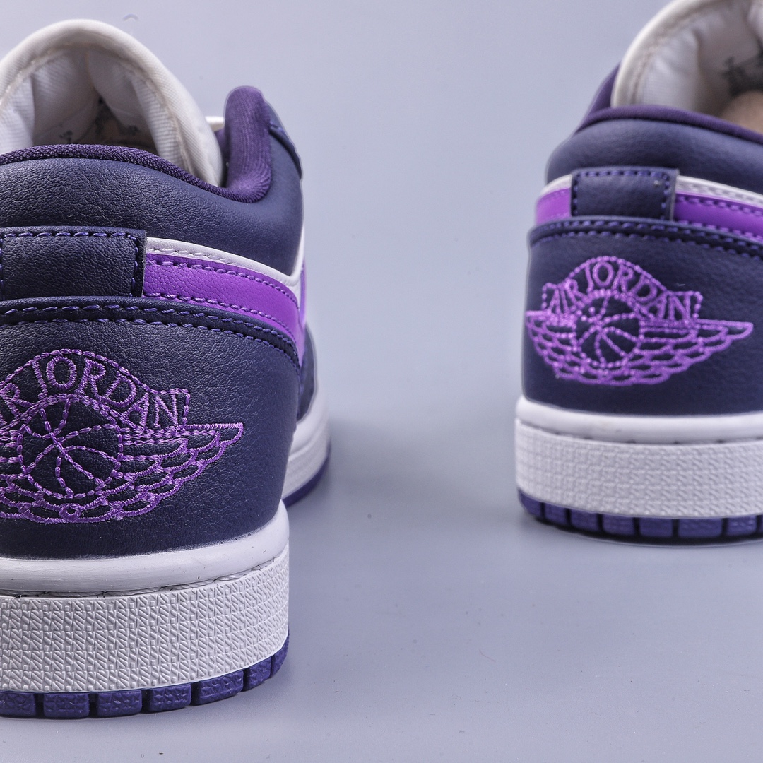 200 Air Jordan 1 Low AJ1 乔1白紫色 文化低帮休闲板鞋  DC0774-502