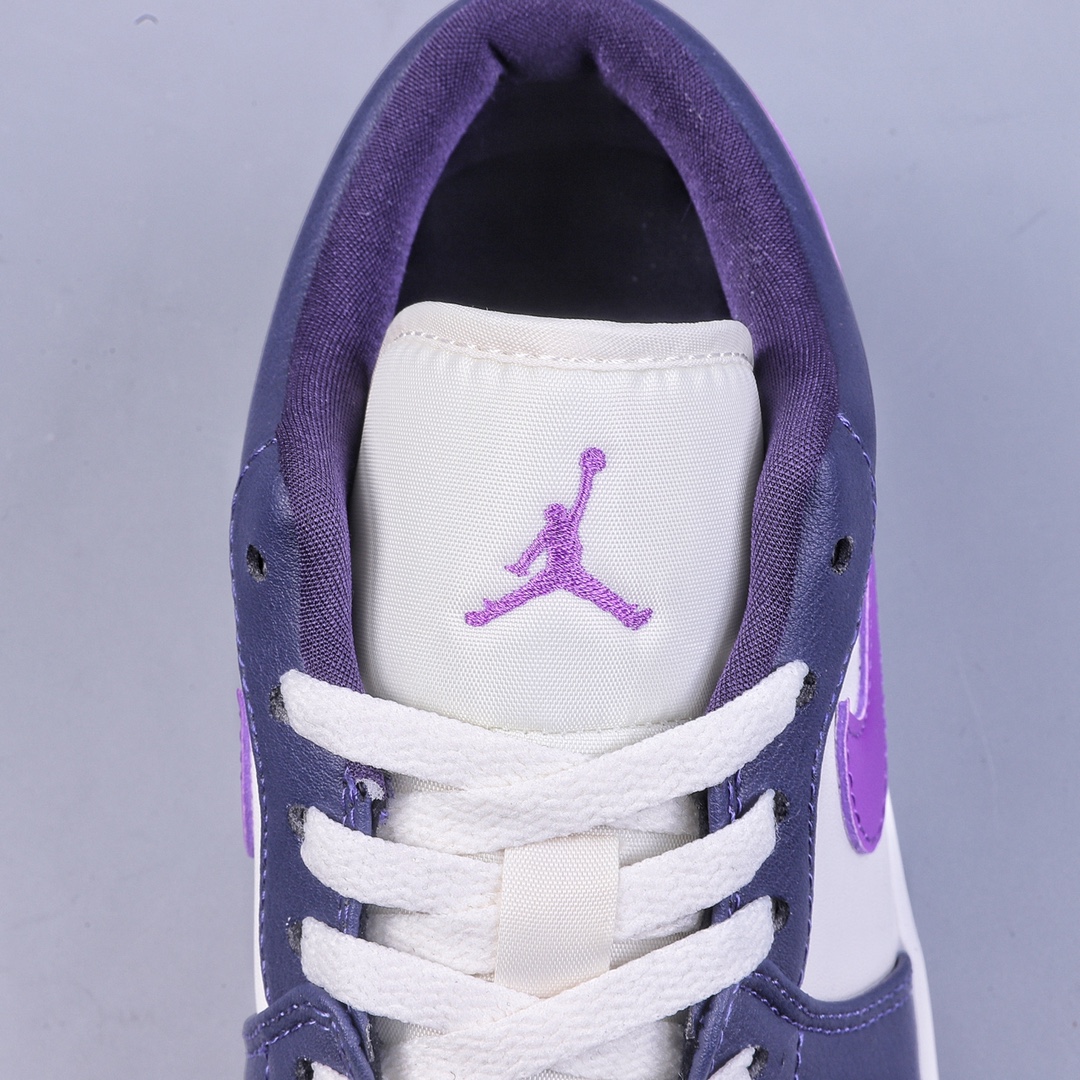 200 Air Jordan 1 Low AJ1 乔1白紫色 文化低帮休闲板鞋  DC0774-502