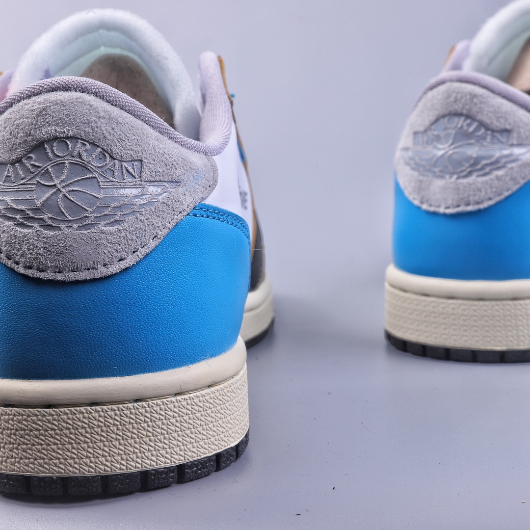 240 湖南版OWx Air Jordan 1 Low 拼接倒钩 高端定制配色 CZ0790-108