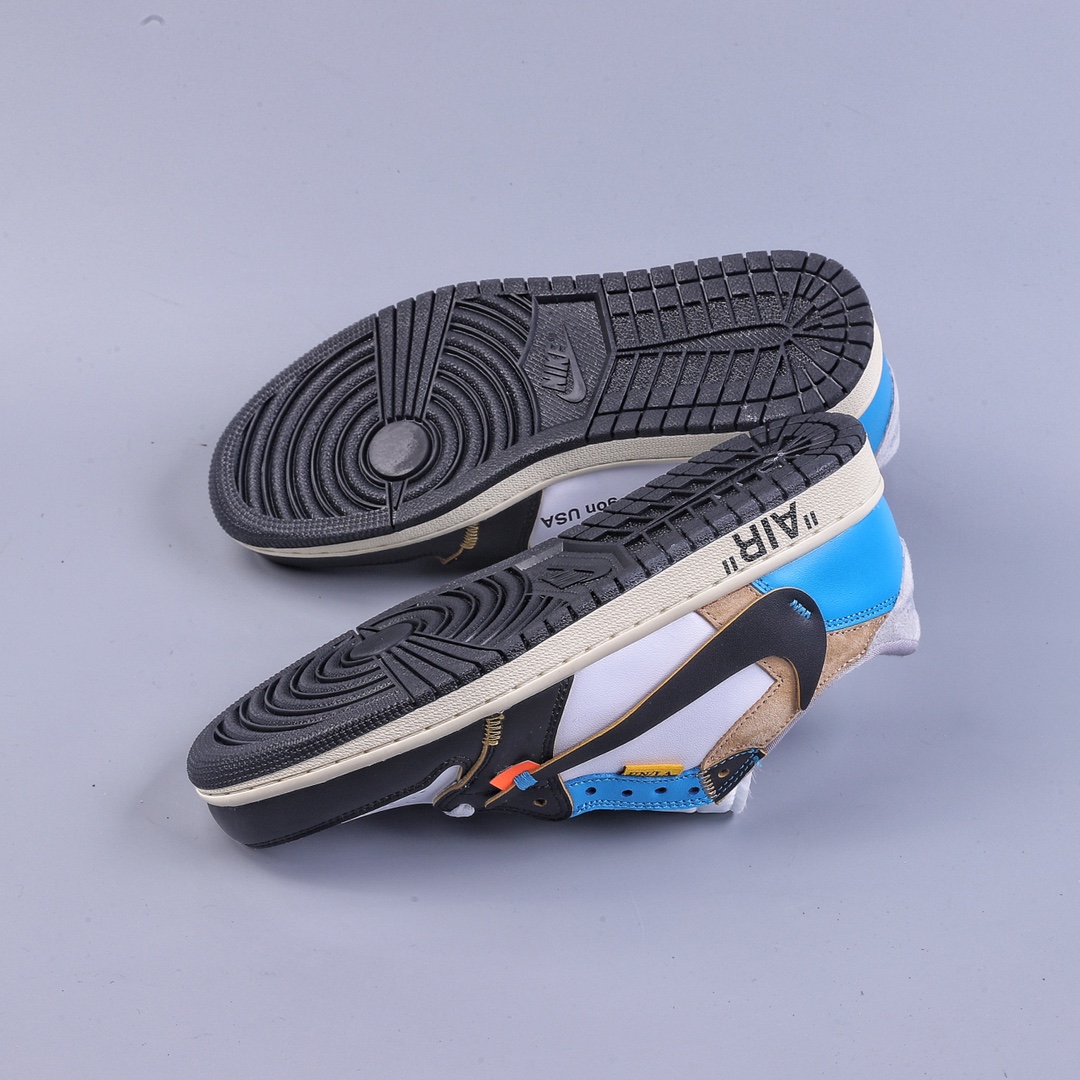 240 湖南版OWx Air Jordan 1 Low 拼接倒钩 高端定制配色 CZ0790-108