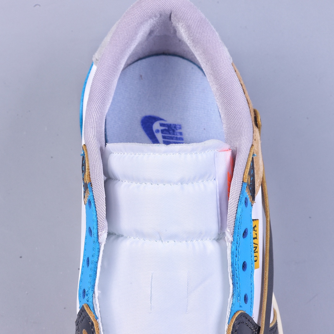240 湖南版OWx Air Jordan 1 Low 拼接倒钩 高端定制配色 CZ0790-108
