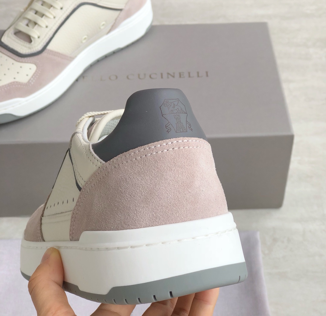 Brunello Cucinelli Primavera/Verano Nuevo Bloqueo de Color Tablero Deportivo Zapatos de Hombre ¡Este