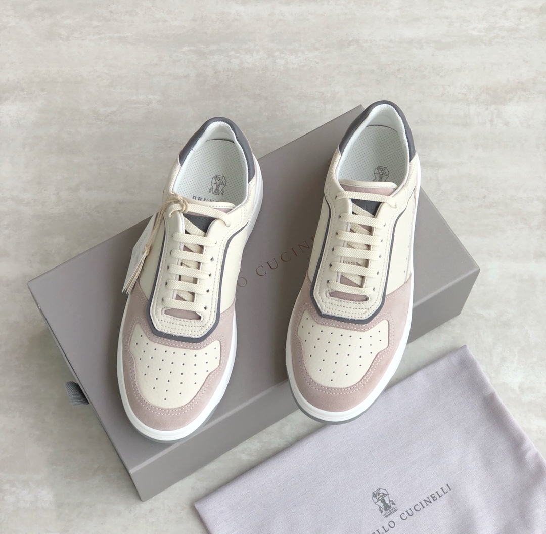 Brunello Cucinelli Primavera/Verano Nuevo Bloqueo de Color Tablero Deportivo Zapatos de Hombre ¡Este
