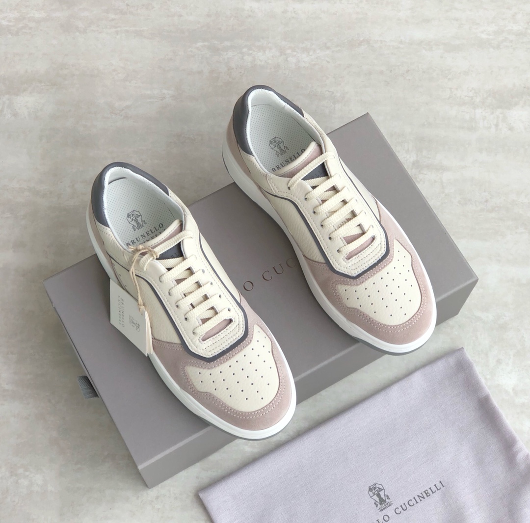 Brunello Cucinelli Primavera/Verano Nuevo Bloqueo de Color Tablero Deportivo Zapatos de Hombre ¡Este