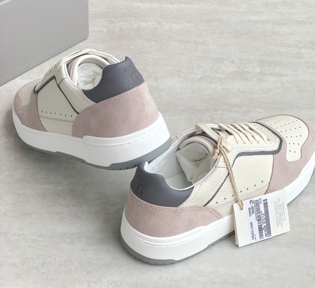 Brunello Cucinelli Primavera/Verano Nuevo Bloqueo de Color Tablero Deportivo Zapatos de Hombre ¡Este