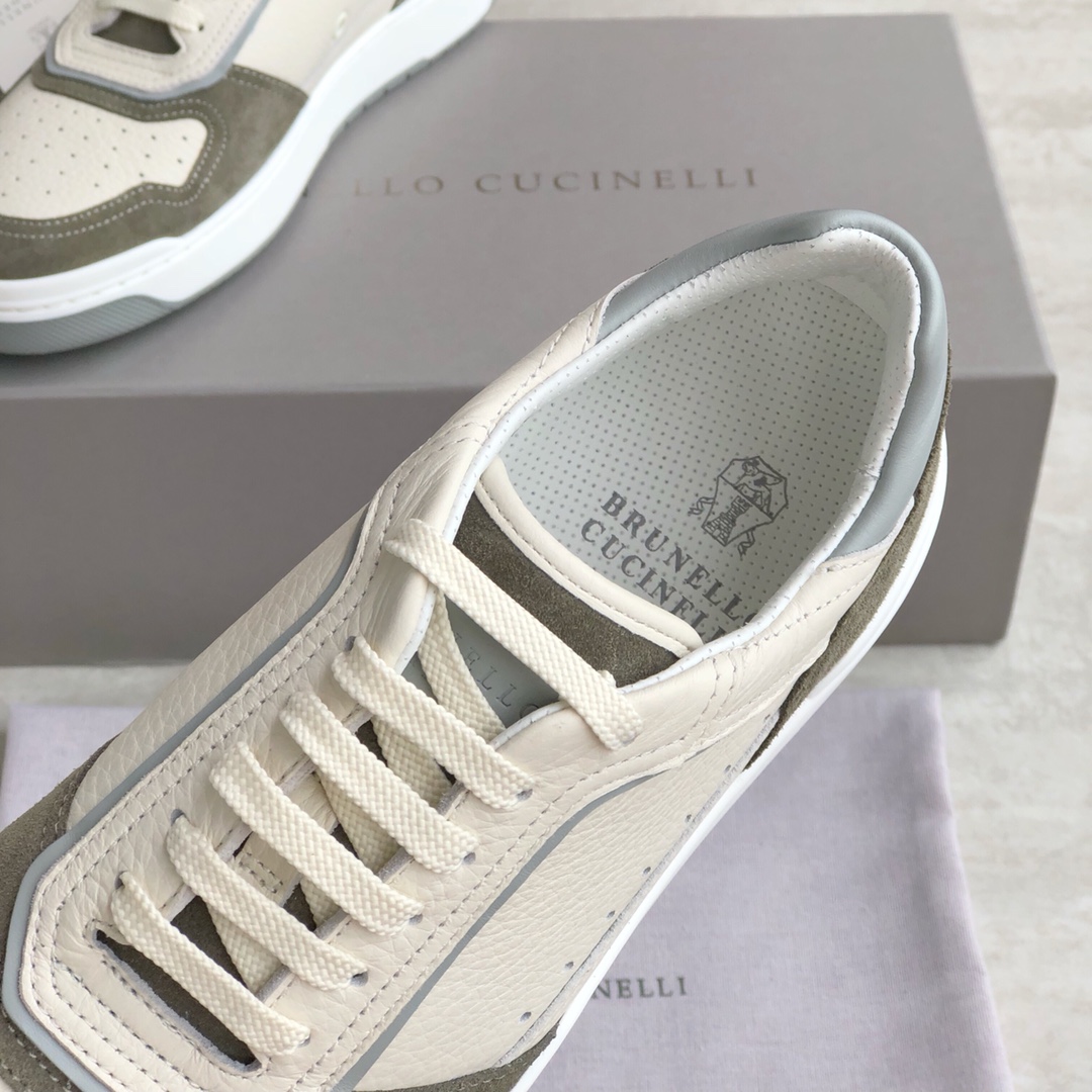 Brunello Cucinelli Primavera/Verano Nuevo Bloqueo de Color Tablero Deportivo Zapatos de Hombre ¡Este