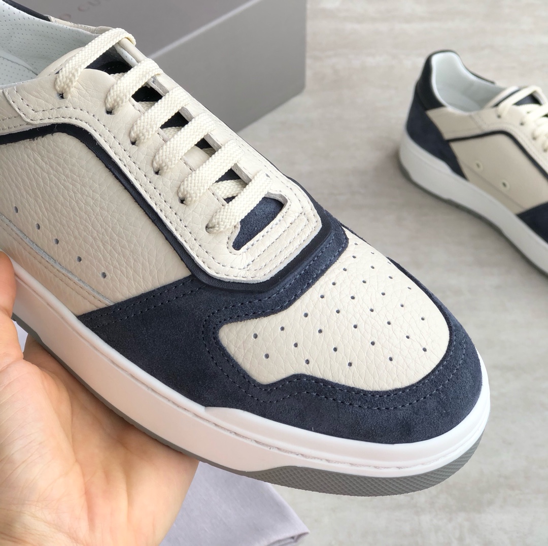 Brunello Cucinelli Primavera/Verano Nuevo Color Block Sports Board Zapatos de hombre El tejido de es