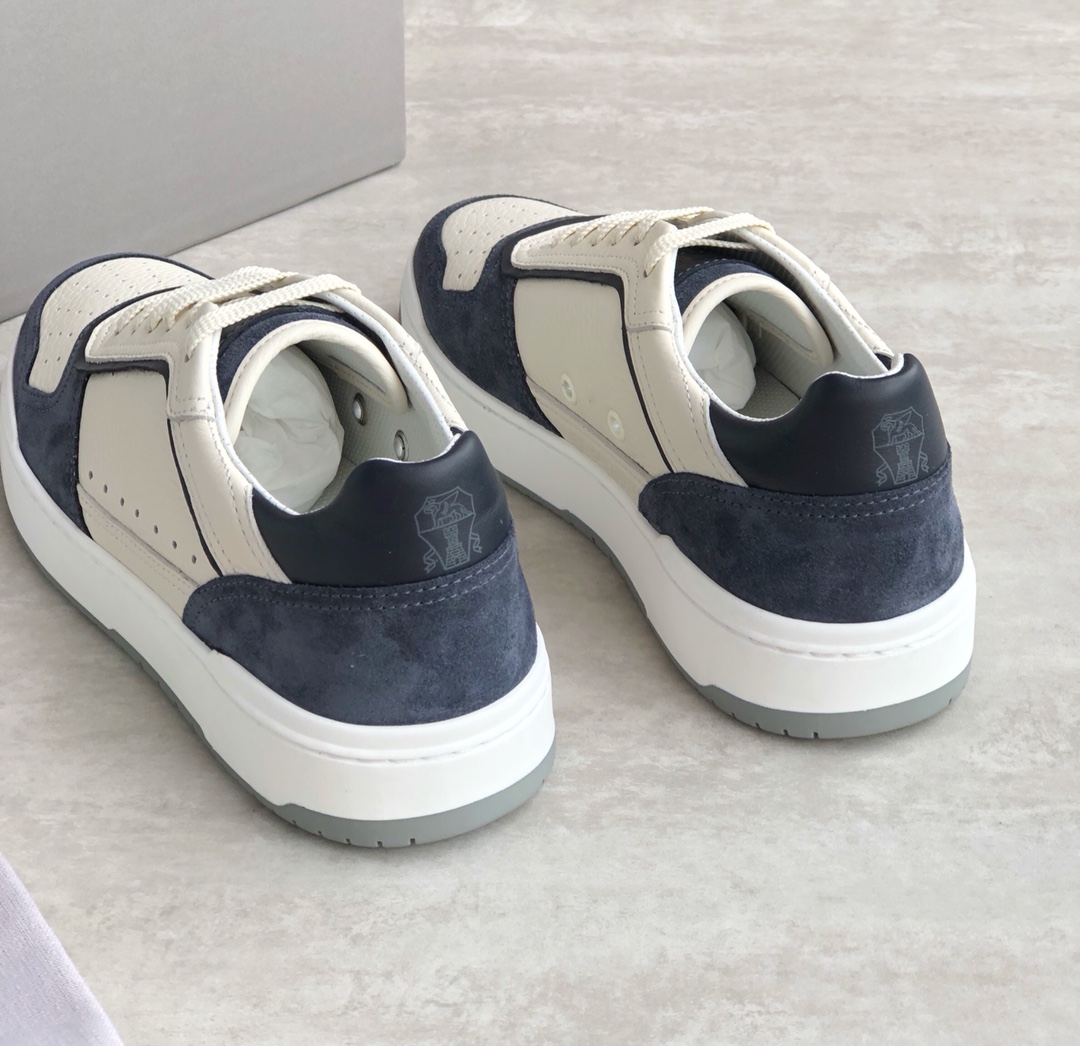 Brunello Cucinelli Primavera/Verano Nuevo Color Block Sports Board Zapatos de hombre El tejido de es