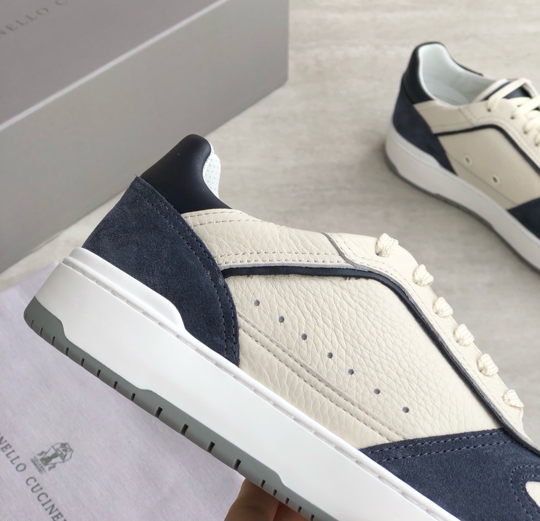 Brunello Cucinelli Primavera/Verano Nuevo Color Block Sports Board Zapatos de hombre El tejido de es