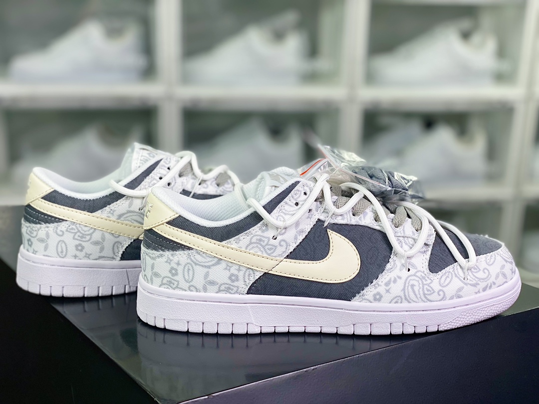 200 Nike SB Dunk Low"White/Dark Grey/Paisley"扣篮系列低帮DJ9955-100