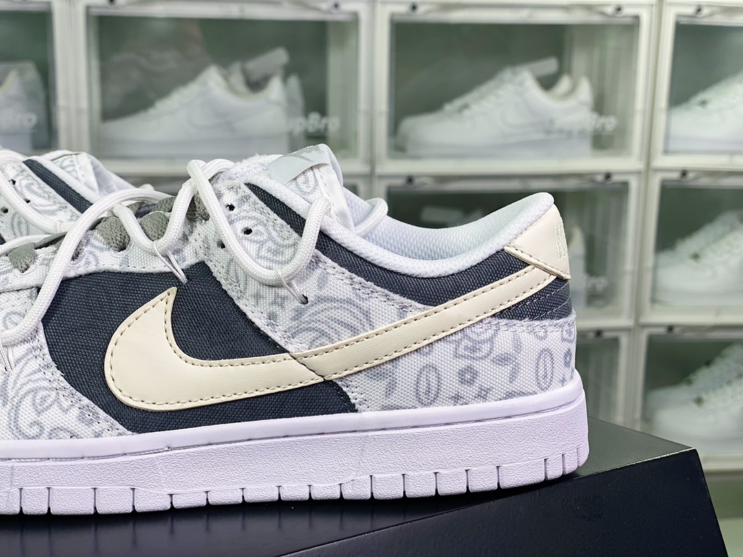 200 Nike SB Dunk Low"White/Dark Grey/Paisley"扣篮系列低帮DJ9955-100