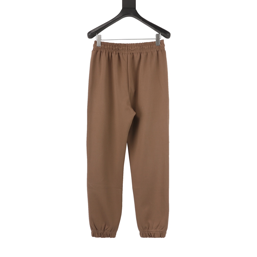 CELINE/赛琳 白色刺绣logo情侣款运动休闲裤
