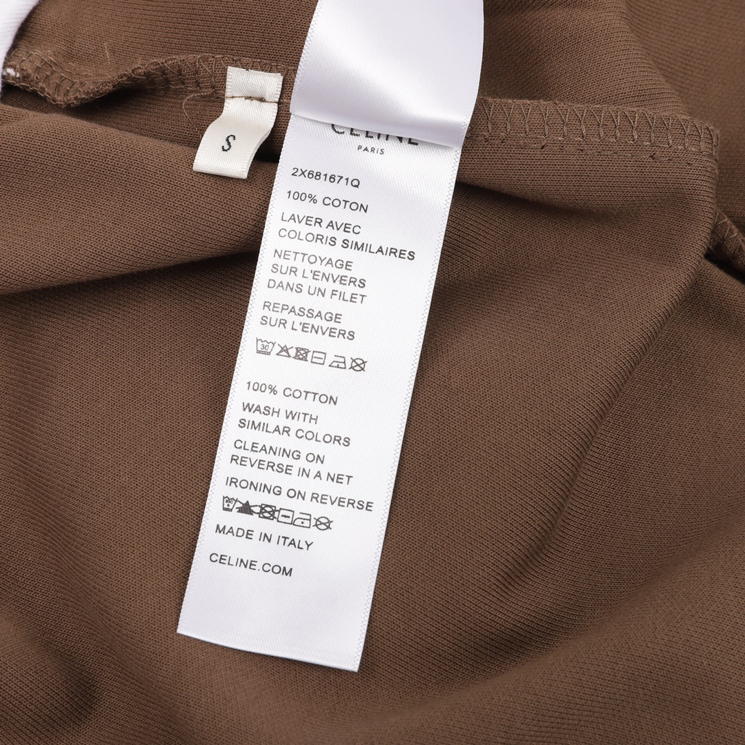 CELINE/赛琳 白色刺绣logo情侣款运动休闲裤