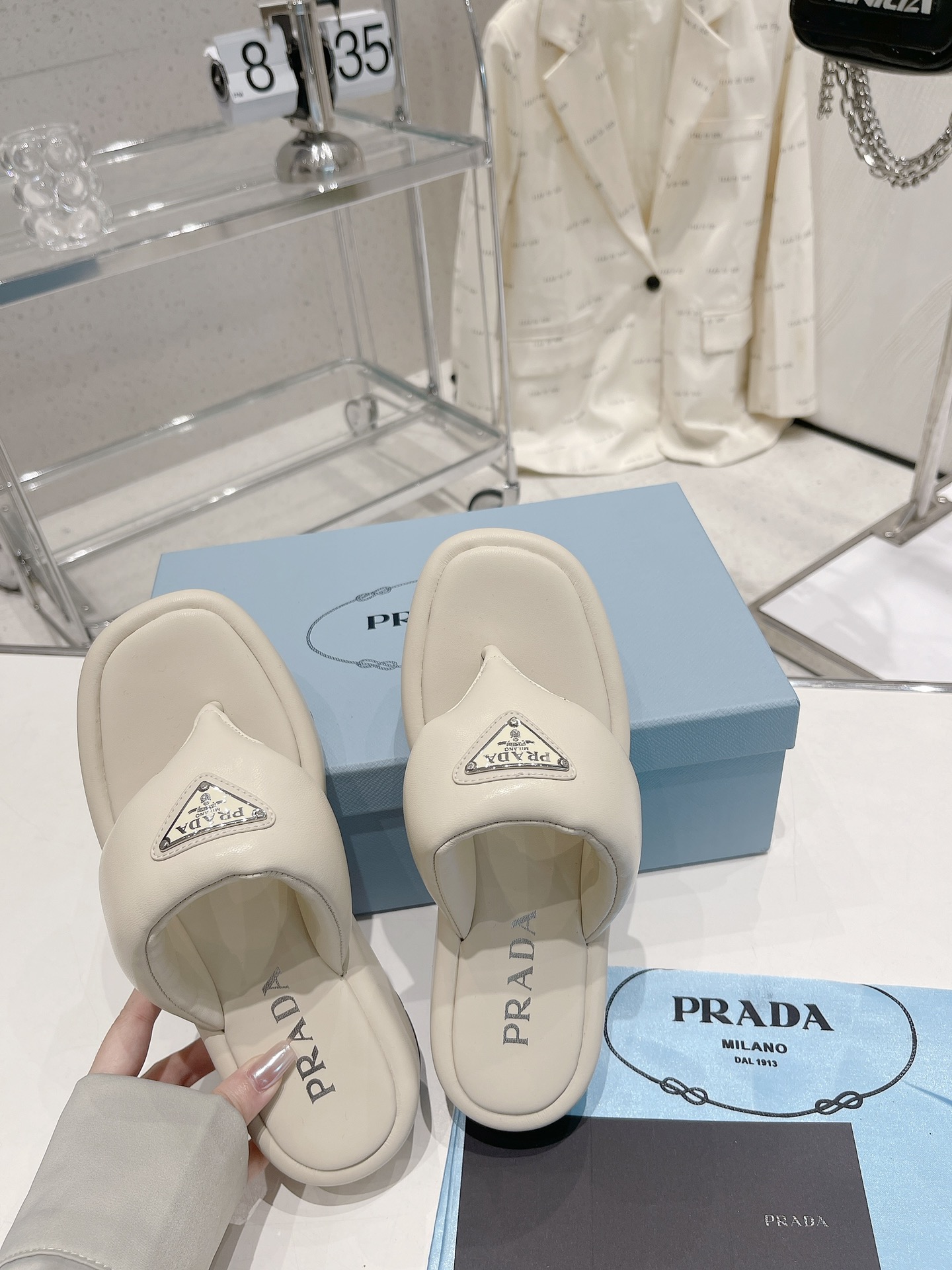 rada普拉达2023夏季新款拖鞋系