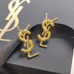 Yves Saint Laurent Jewelry Earring Gold Yellow 925 Silver