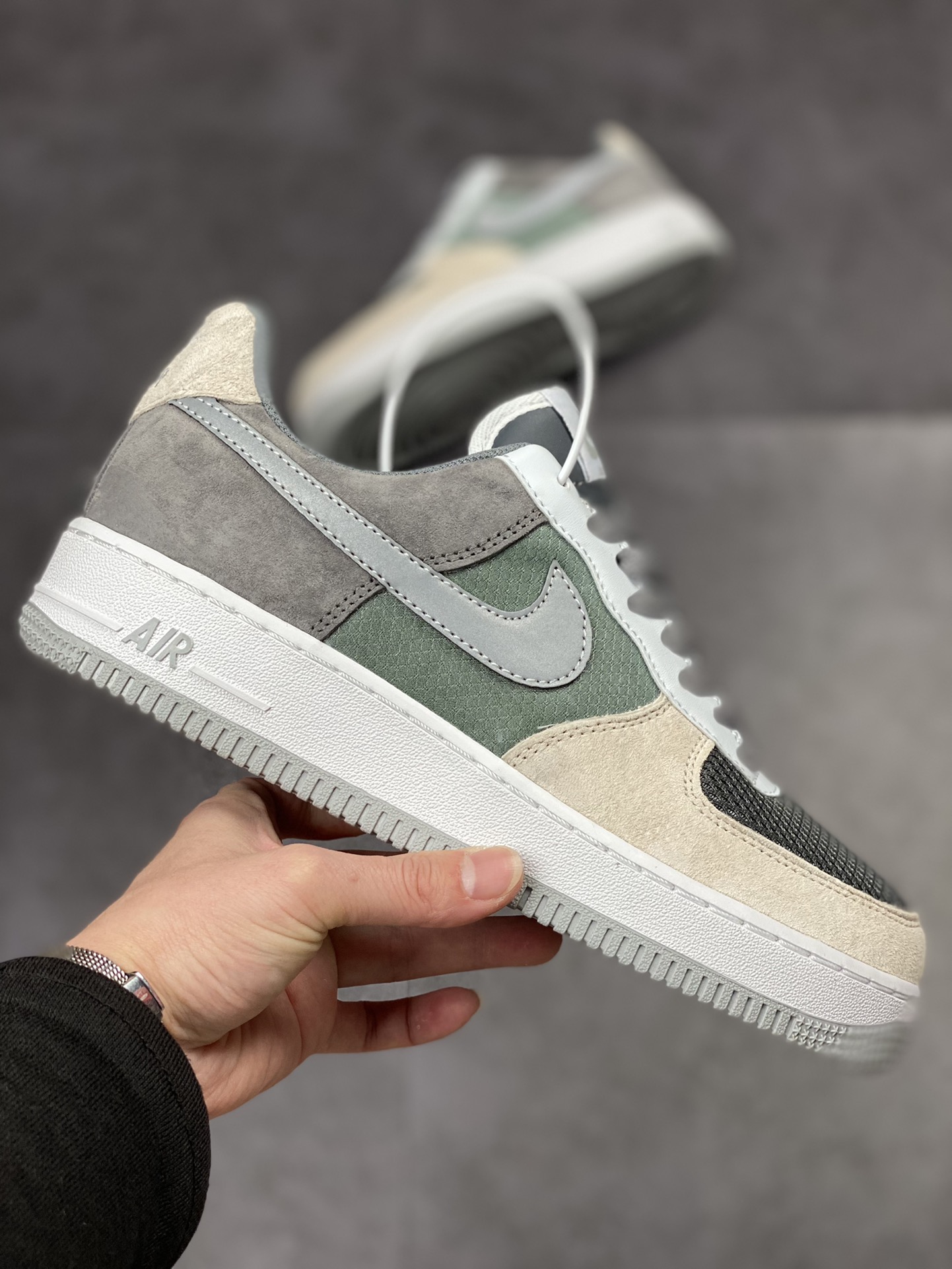 190 Nike Air Force 1 Low 07 米灰帆布拼接 CW2288-703