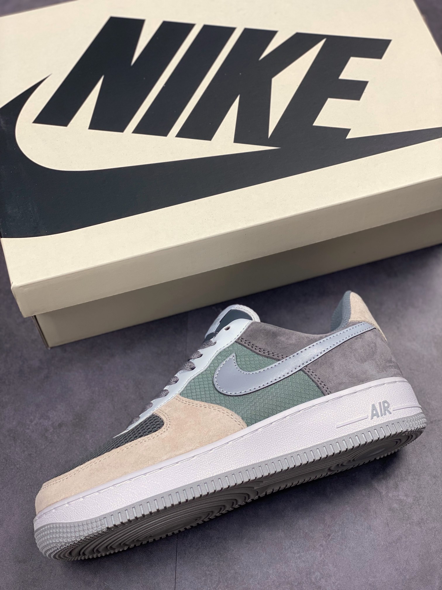 190 Nike Air Force 1 Low 07 米灰帆布拼接 CW2288-703