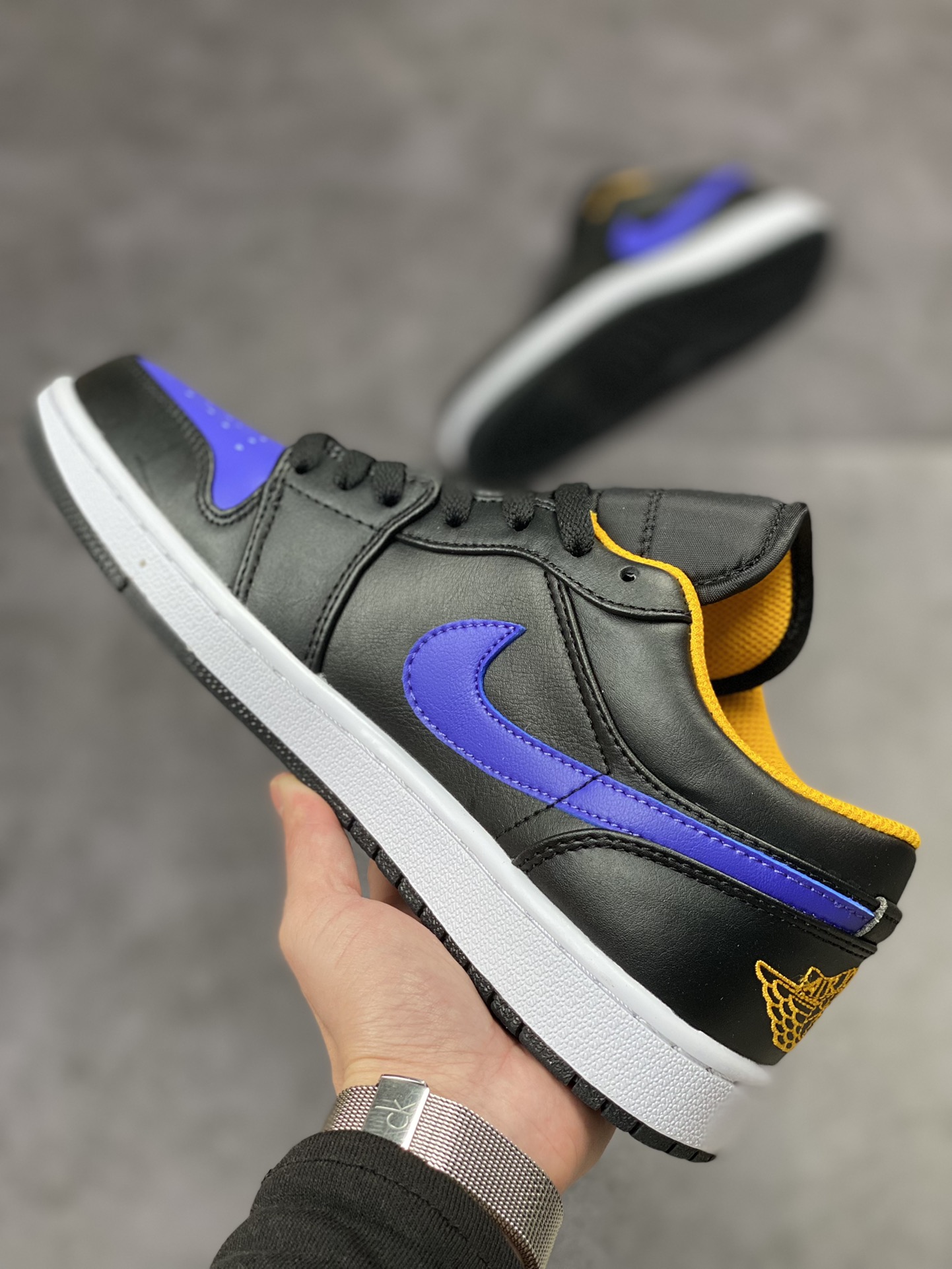 200 Air Jordan 1 Low 黑紫黄脚趾 AJ1乔1低帮休闲板鞋 553558-075