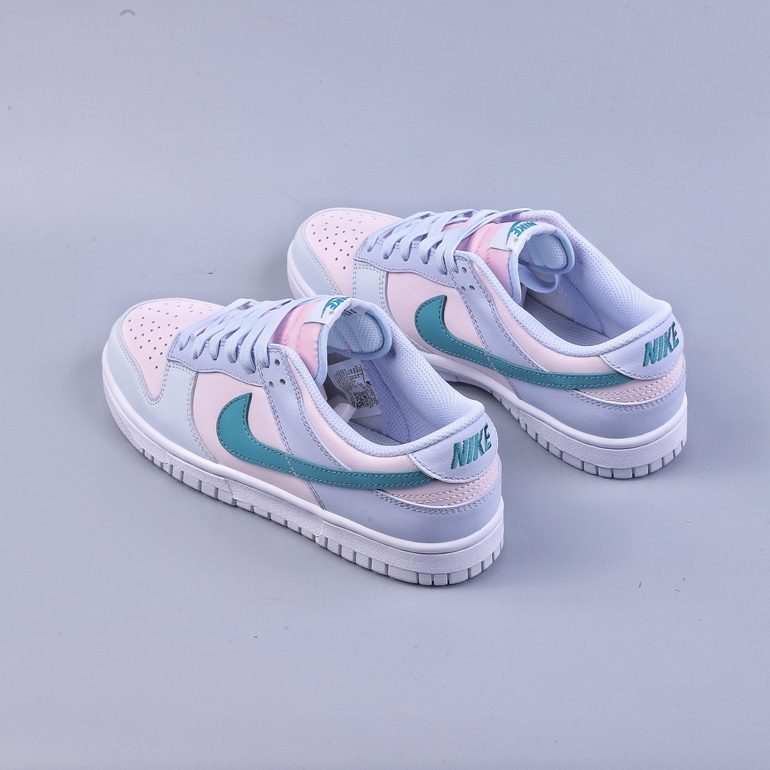 S version NK Dunk Low ”Mineral Teal” light blue pink green hook low top casual sports shoes FD1232-002