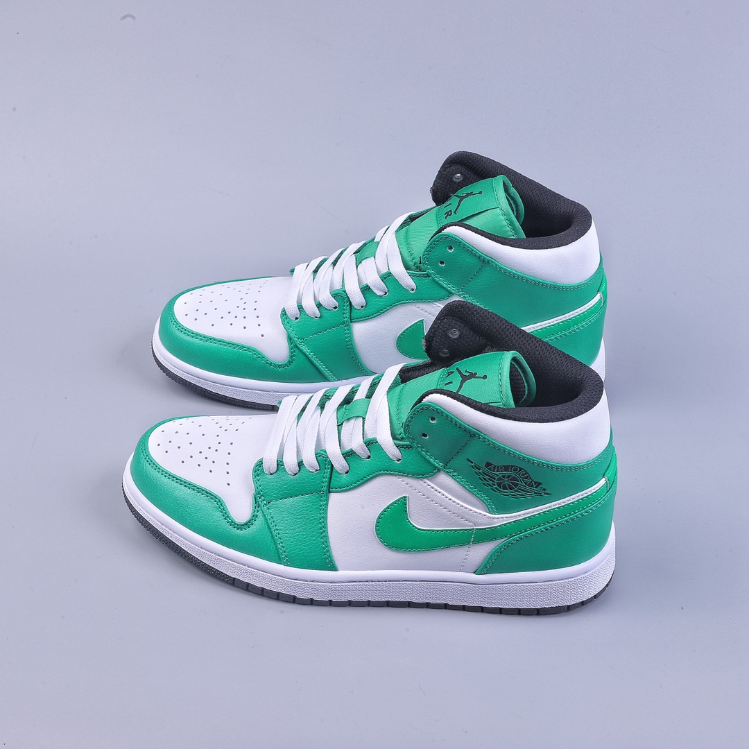 240 Air Jordan 1 Mid 白绿 中帮系列 DQ8423-301