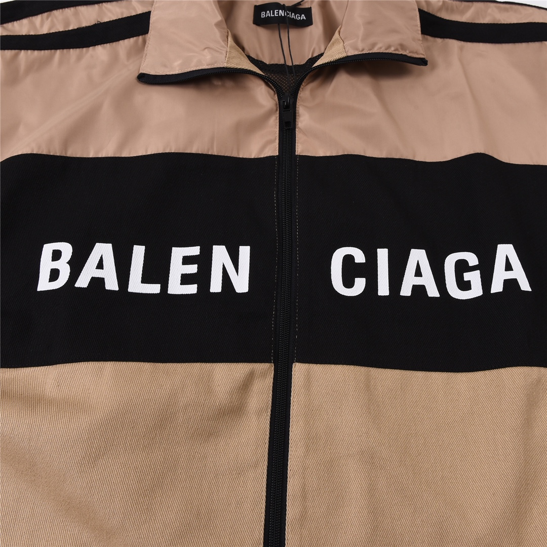 Balenciaga/巴黎世家 拼色字母印花夹克冲锋衣 4