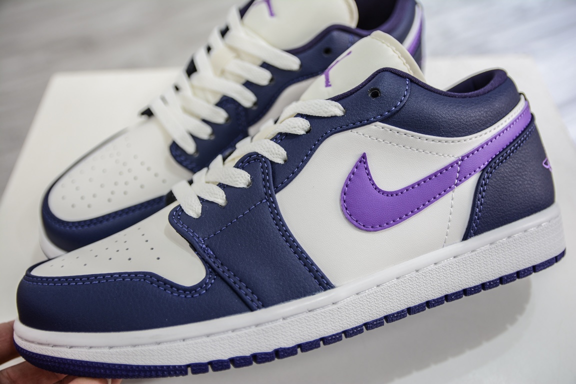 Original Nike Air Jordan 1 Low ”Sail Purple” AJ1 generation DC0774-502