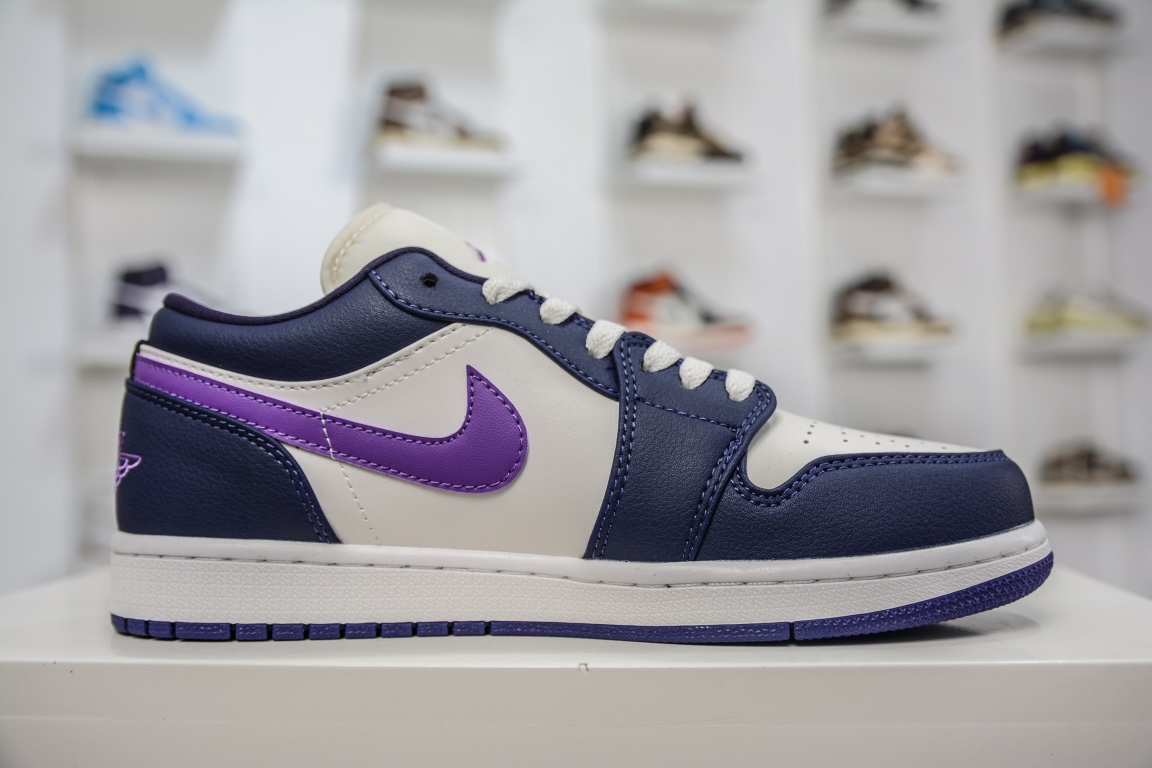 Original Nike Air Jordan 1 Low ”Sail Purple” AJ1 generation DC0774-502