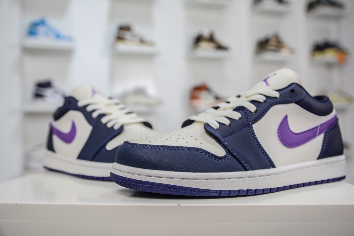 Original Nike Air Jordan 1 Low ”Sail Purple” AJ1 generation DC0774-502