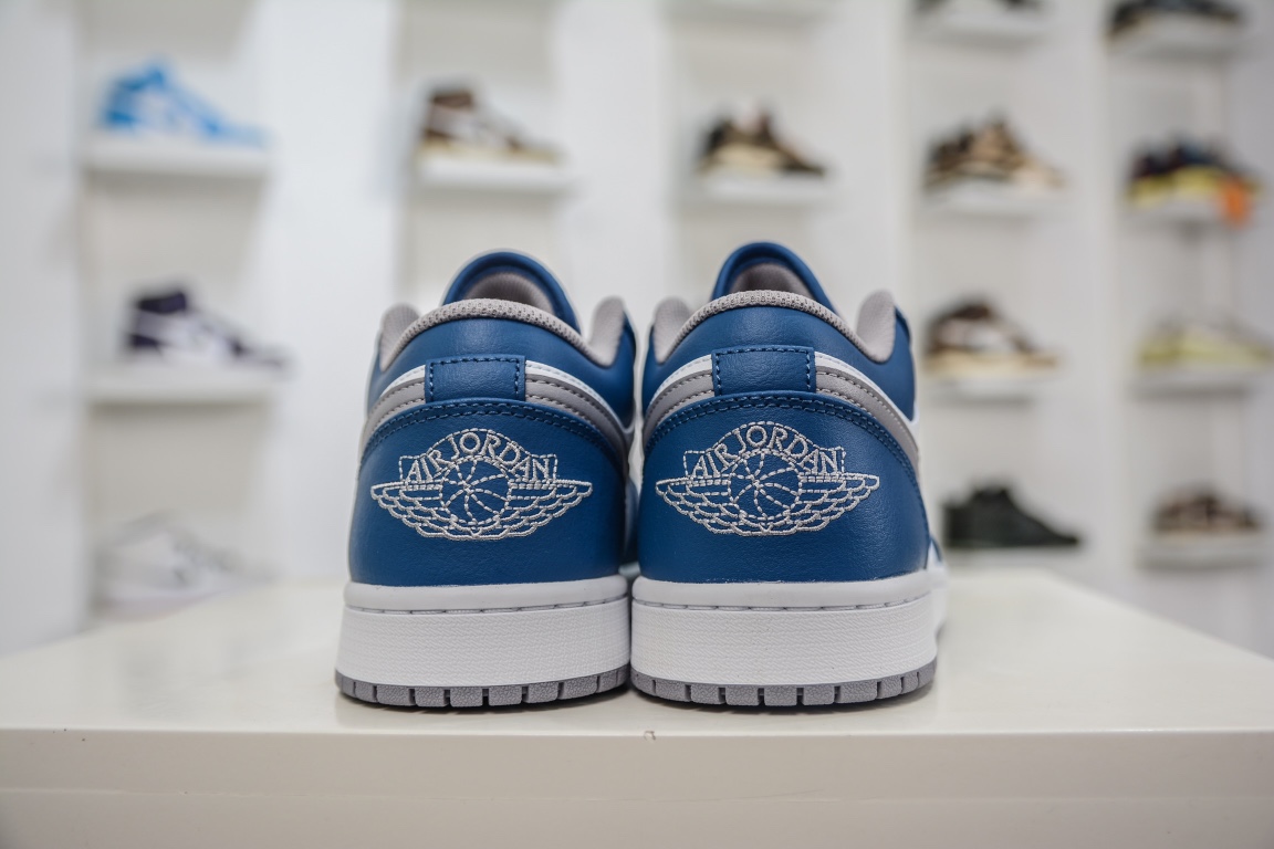 220 纯原Air Jordan 1 Low 灰白蓝 AJ1乔1低帮休闲板鞋 553558-412