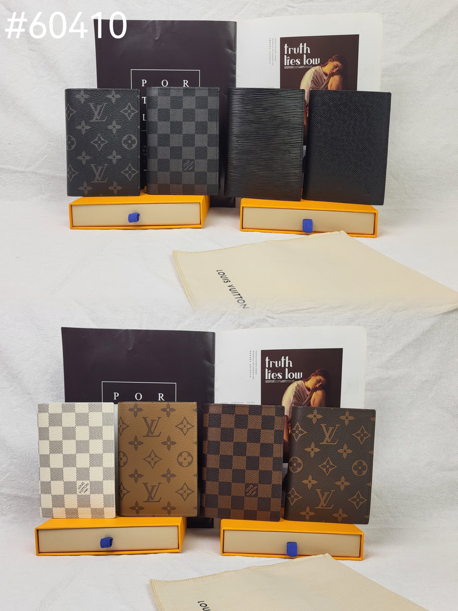 Leather passport cover gift packaging