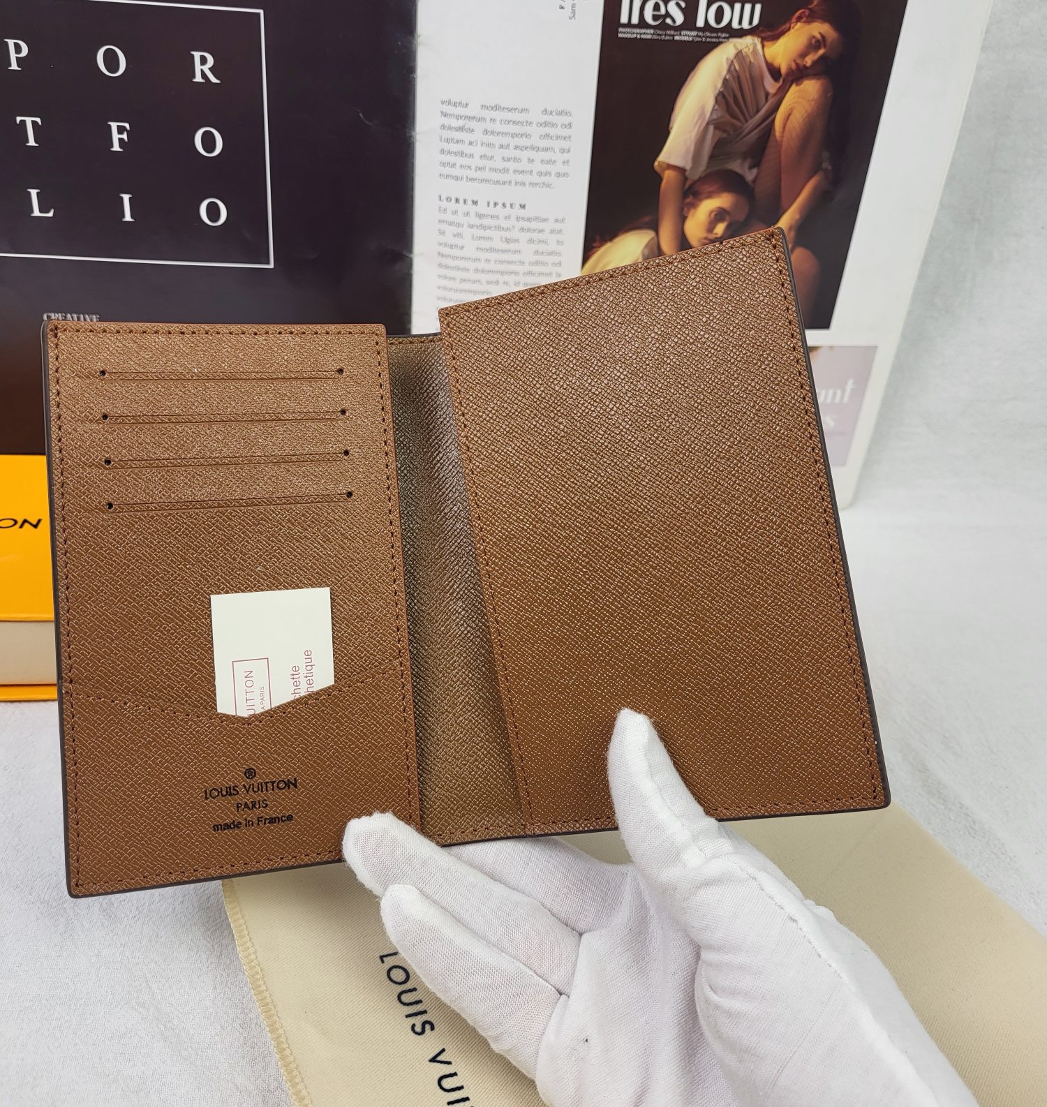 Luxury passport cover multiple angles