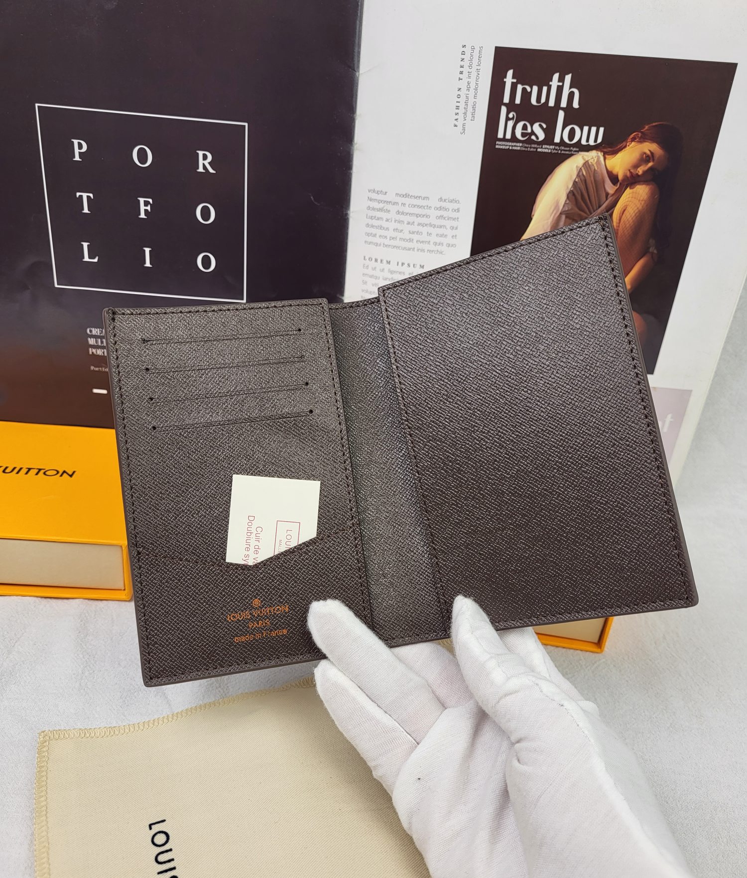 Leather passport holder different colors