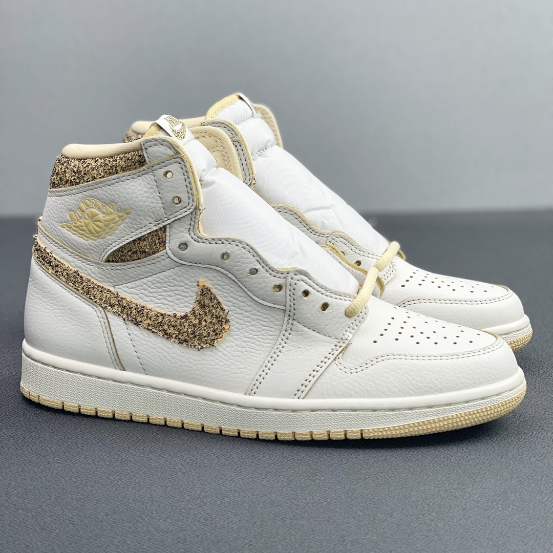 ️工厂清仓大型福利开闸️外贸F版AirJordan1米白灰市场首家出货原鞋开发全新配色尺码40-47.5