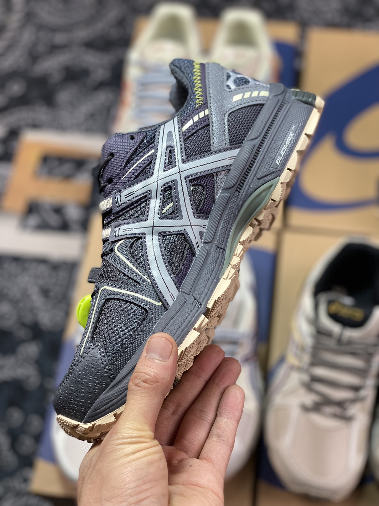 200  原装级别Asics Gel-Kahana 8 系列 深灰 亚瑟士经典户外跑鞋1011B387-021