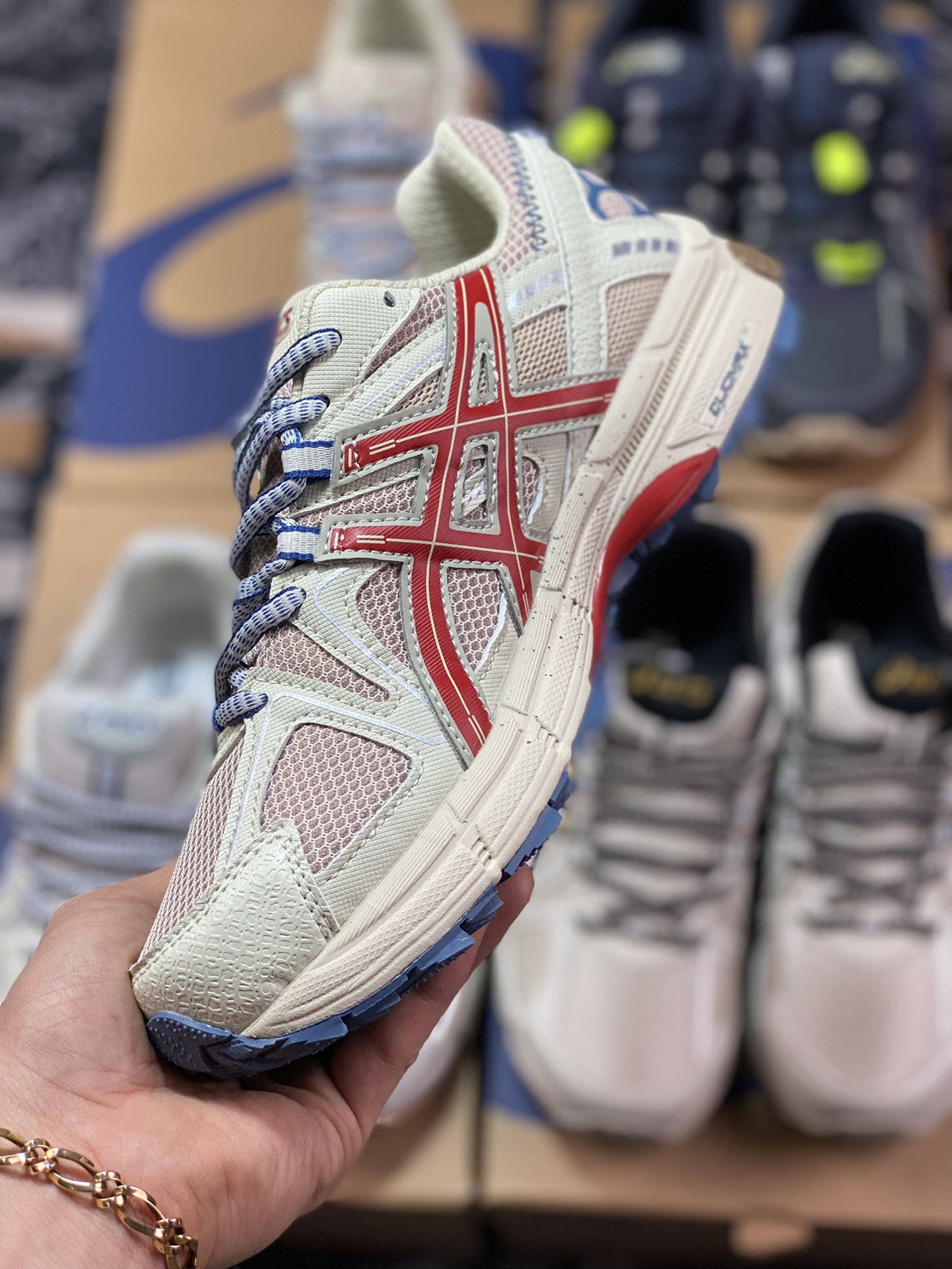 200  原装级别 Asics Gel-Kahana 8 系列 浅褐 亚瑟士经典户外跑鞋 1011B109-200