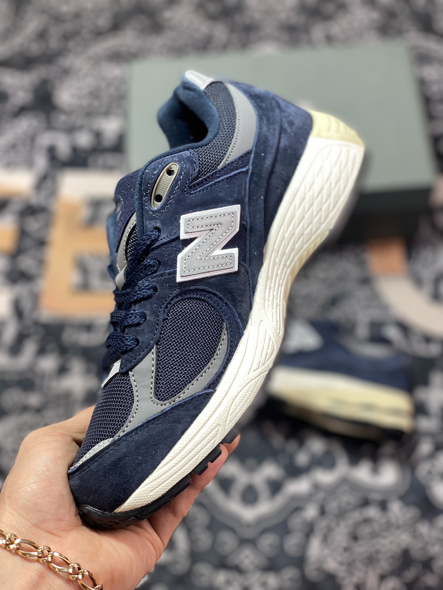 260  New Balance ML2002系列复古老爹风休闲运动慢跑鞋“海军蓝灰银”M2002RCA