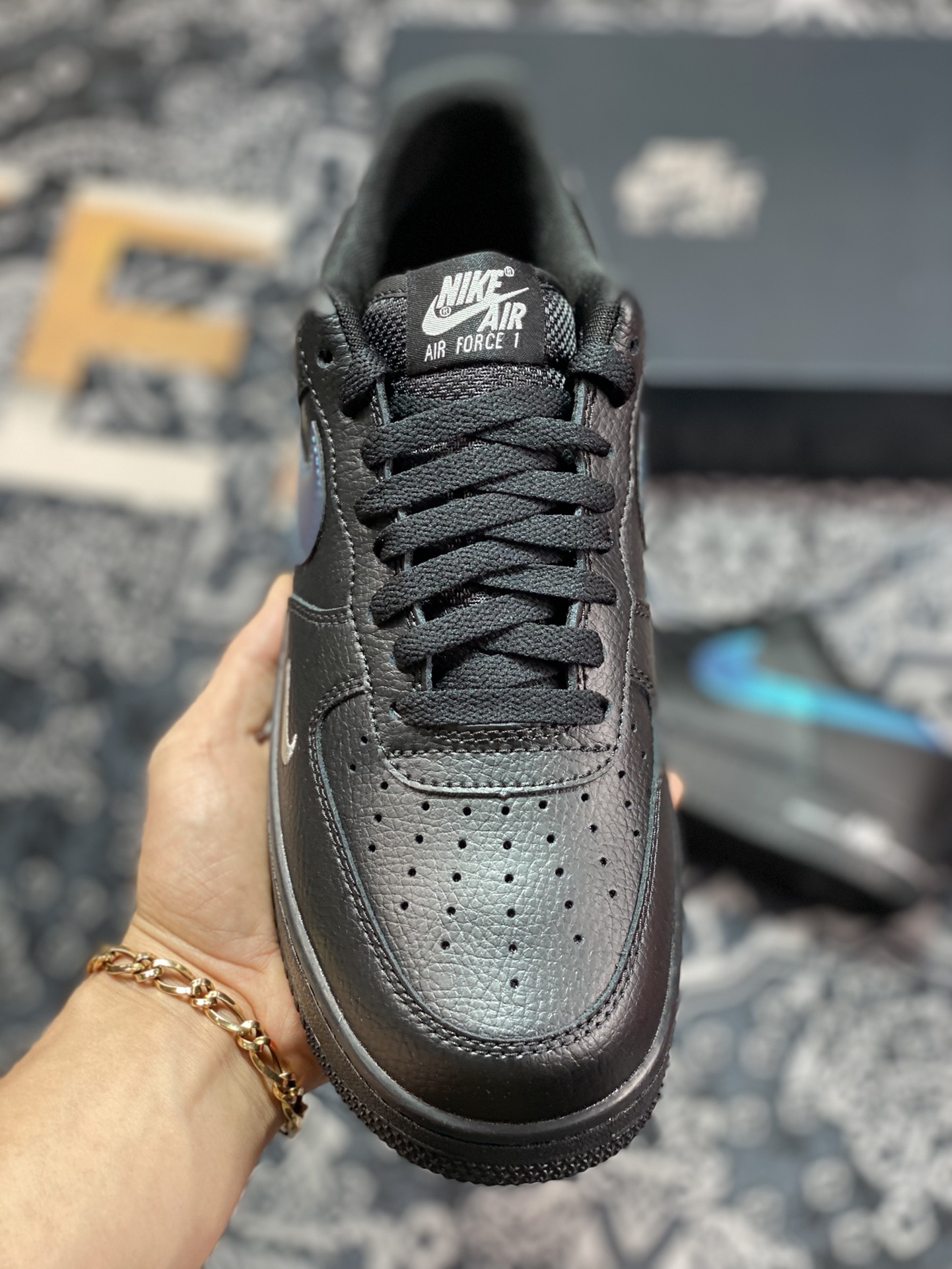 200 Nike Air Force 1’07 Low”Black Blue Lightning”空军一号FD0654-001