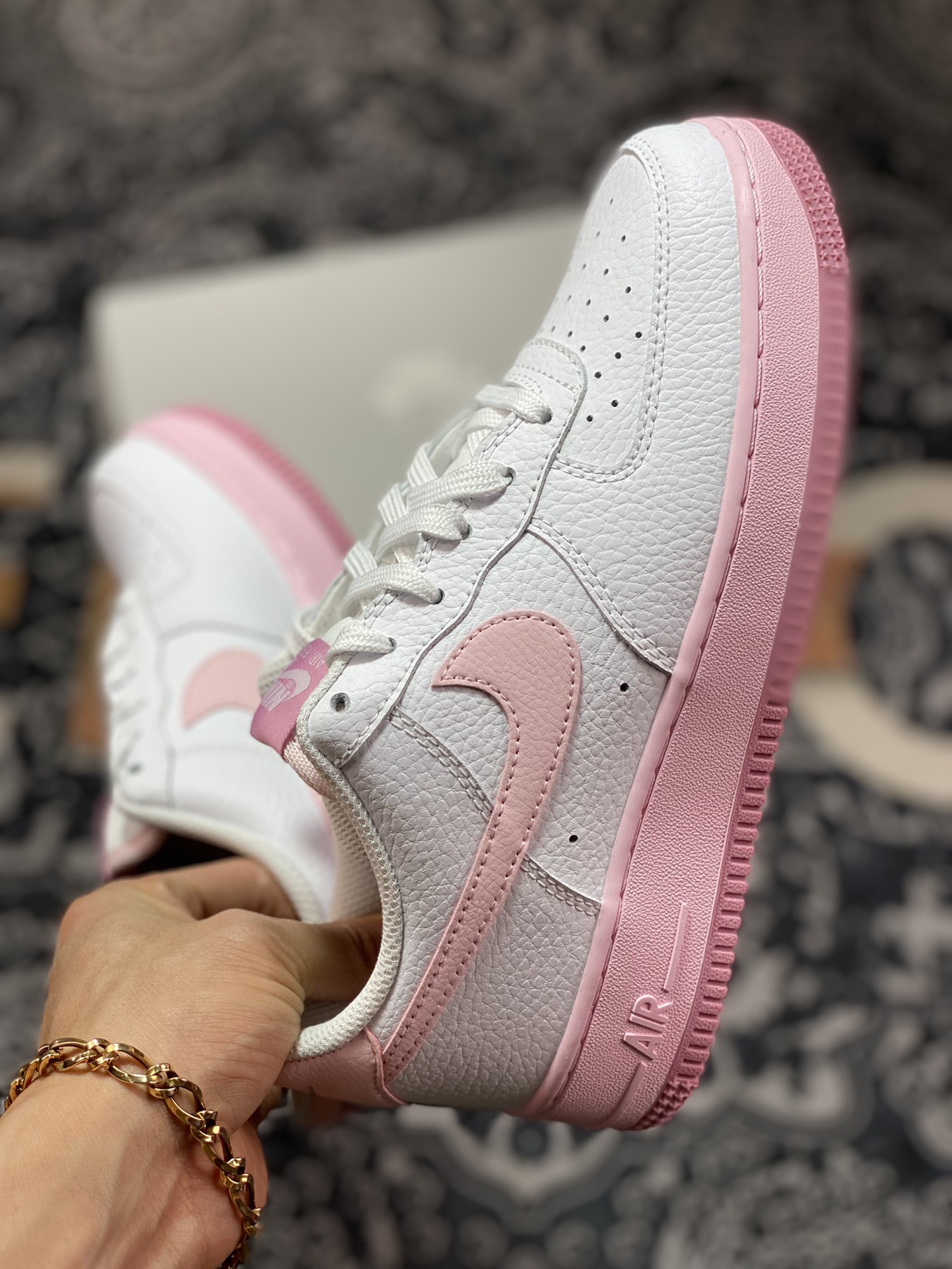 200 Nike Air Force 1'07 Low GS”White Pink Foam Shoes”空军一号皮革白草莓奶霜CT3839-107