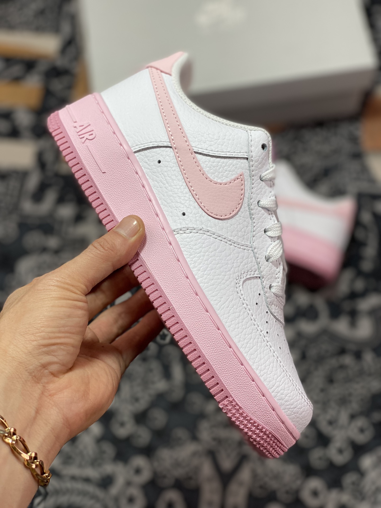 200 Nike Air Force 1'07 Low GS”White Pink Foam Shoes”空军一号皮革白草莓奶霜CT3839-107